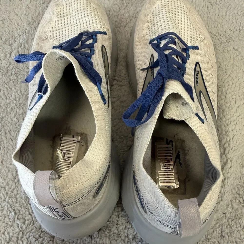 BROOKS Glycerin StealthFit  20 Mens 11 Gray Blue Running Shoes Sneakers